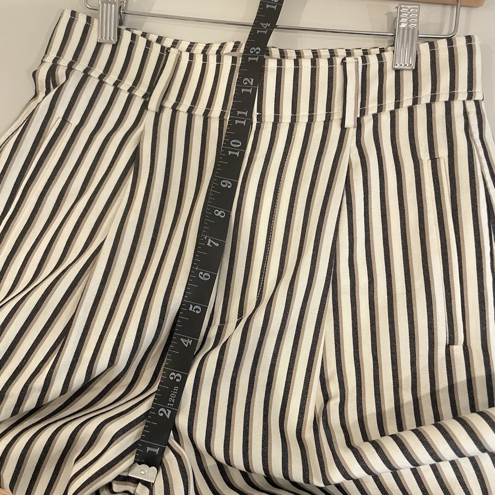EVERLANE The Way High Drape Pant Ombré Striped Size 2 Pleated Front Career Prep - Picture 8 of 11